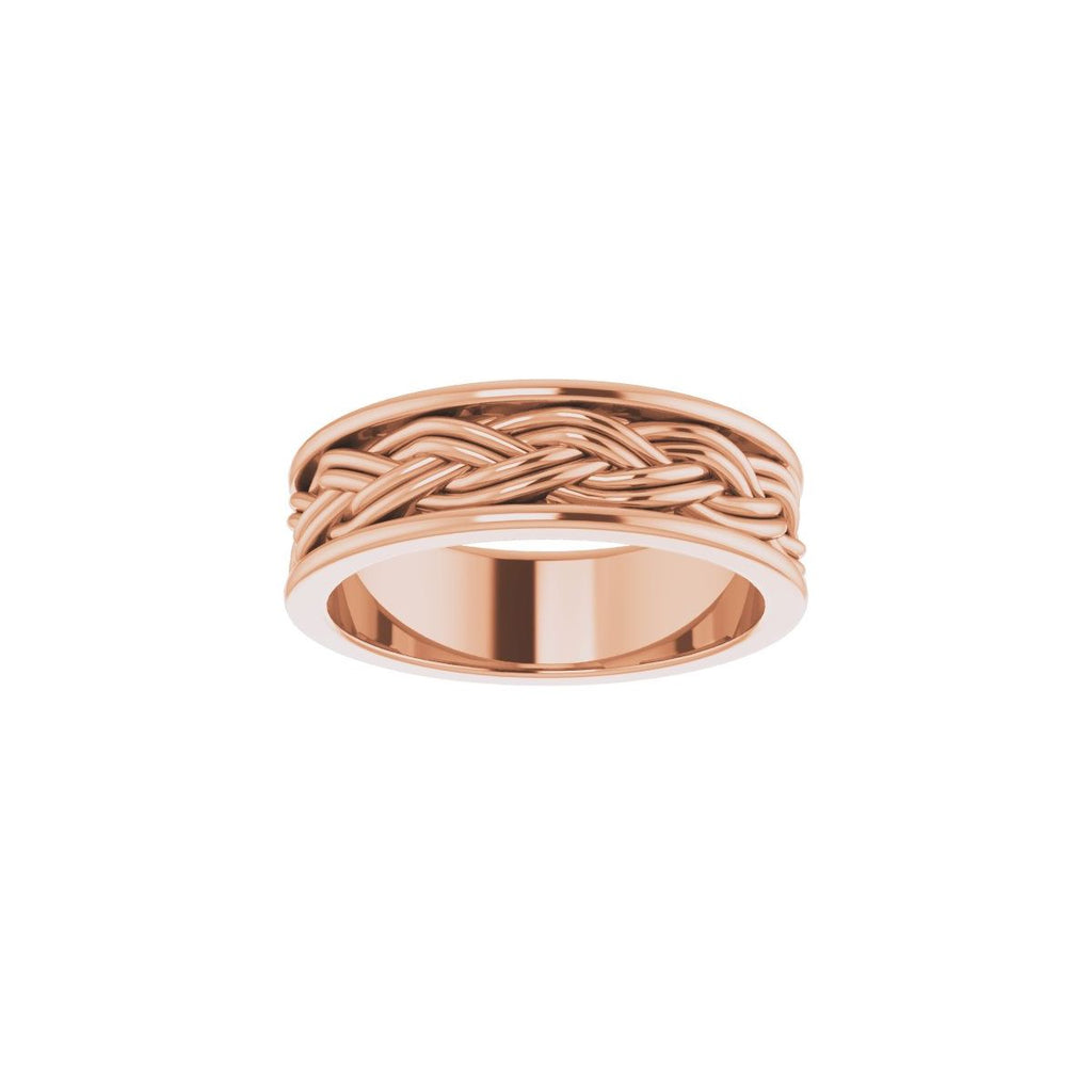 Woven-Design Comfort-Fit Flat Band