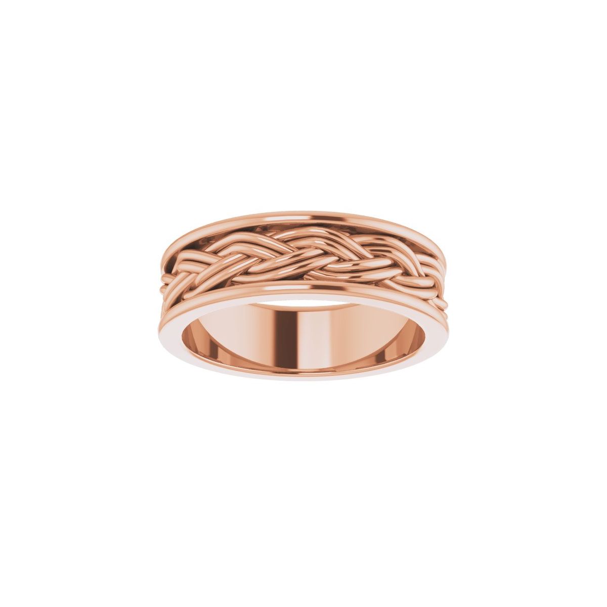 Woven-Design Comfort-Fit Flat Band