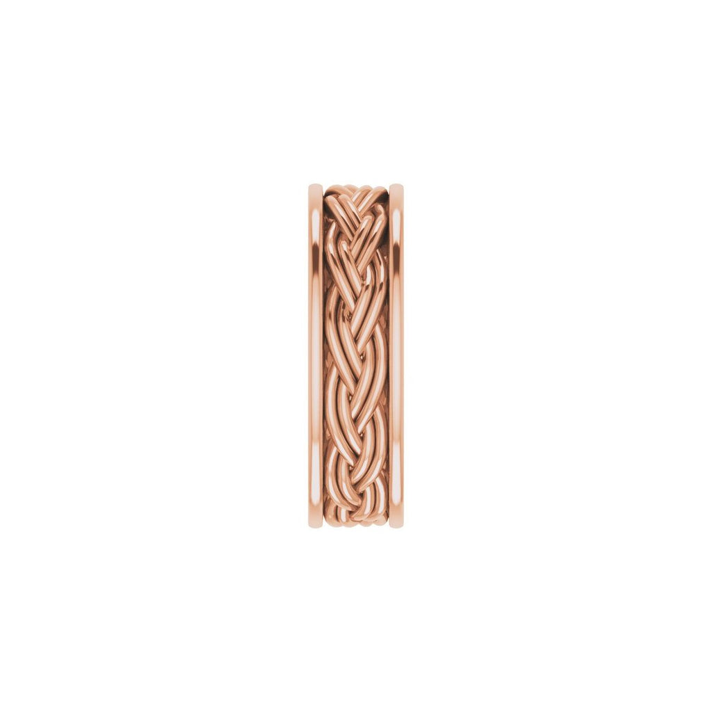 Woven-Design Comfort-Fit Flat Band