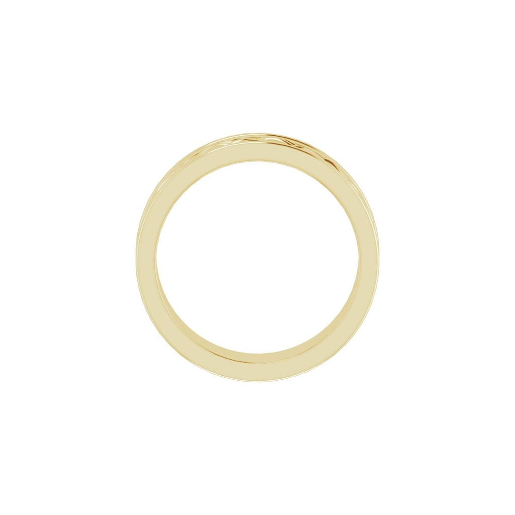 Woven-Design Comfort-Fit Flat Band