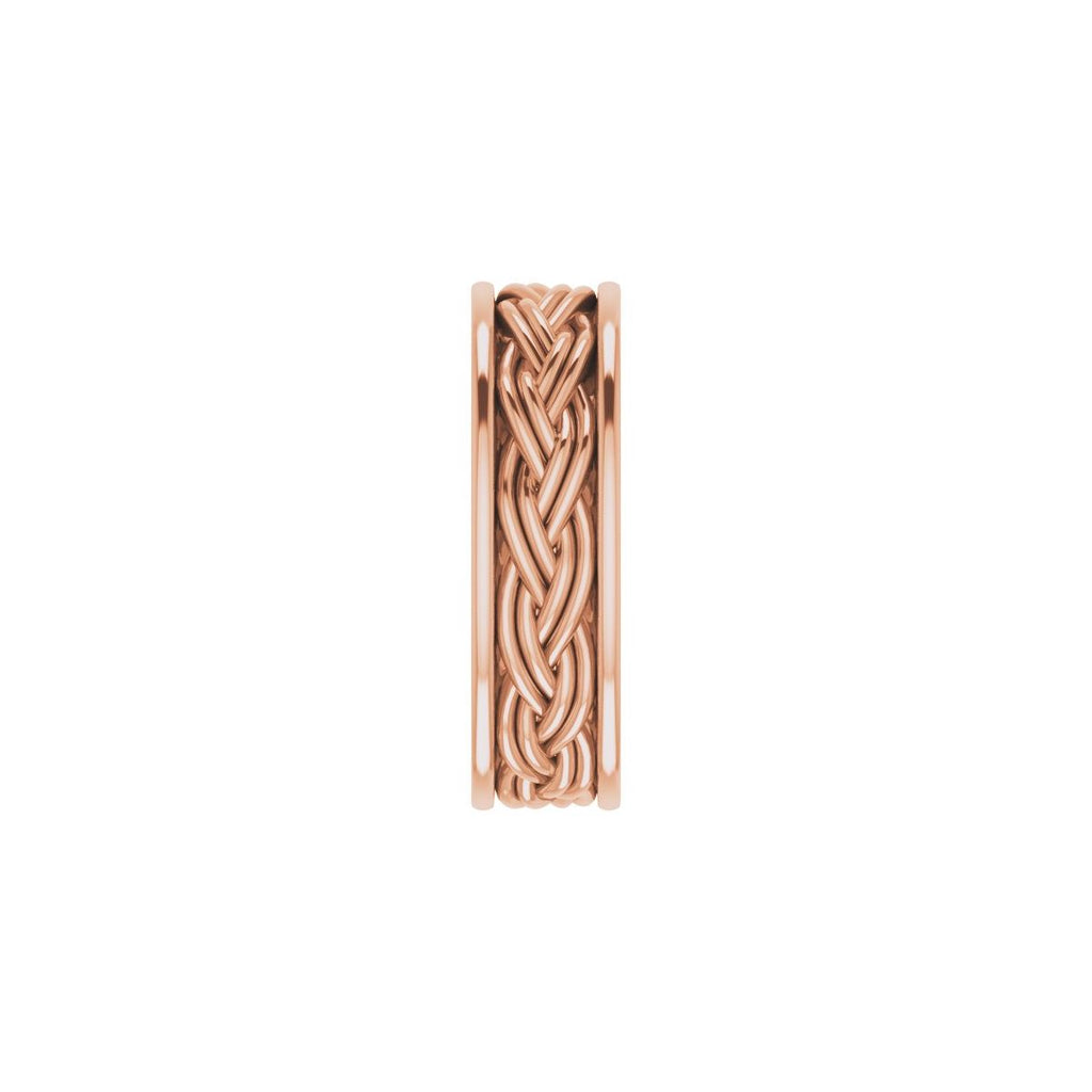 Woven-Design Comfort-Fit Flat Band