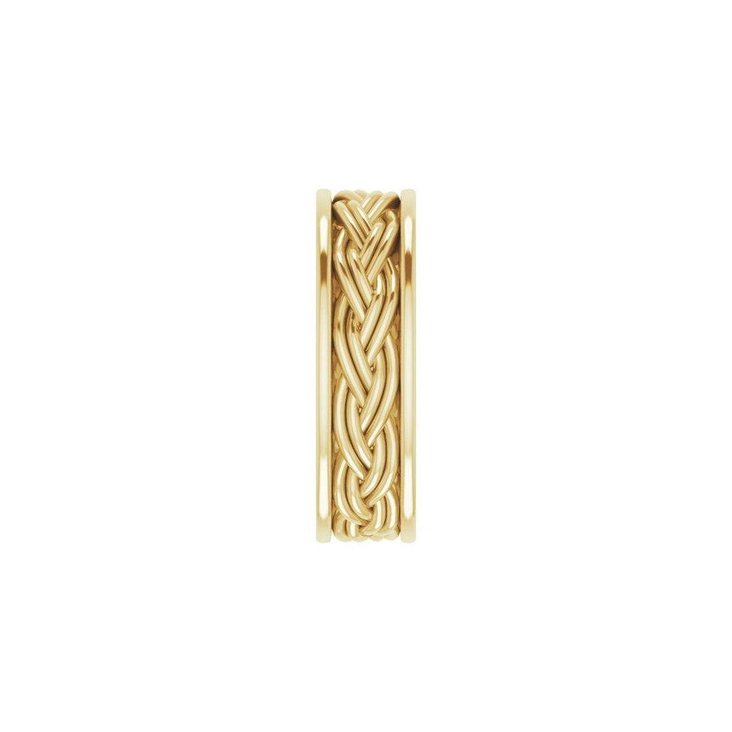 Woven-Design Comfort-Fit Flat Band