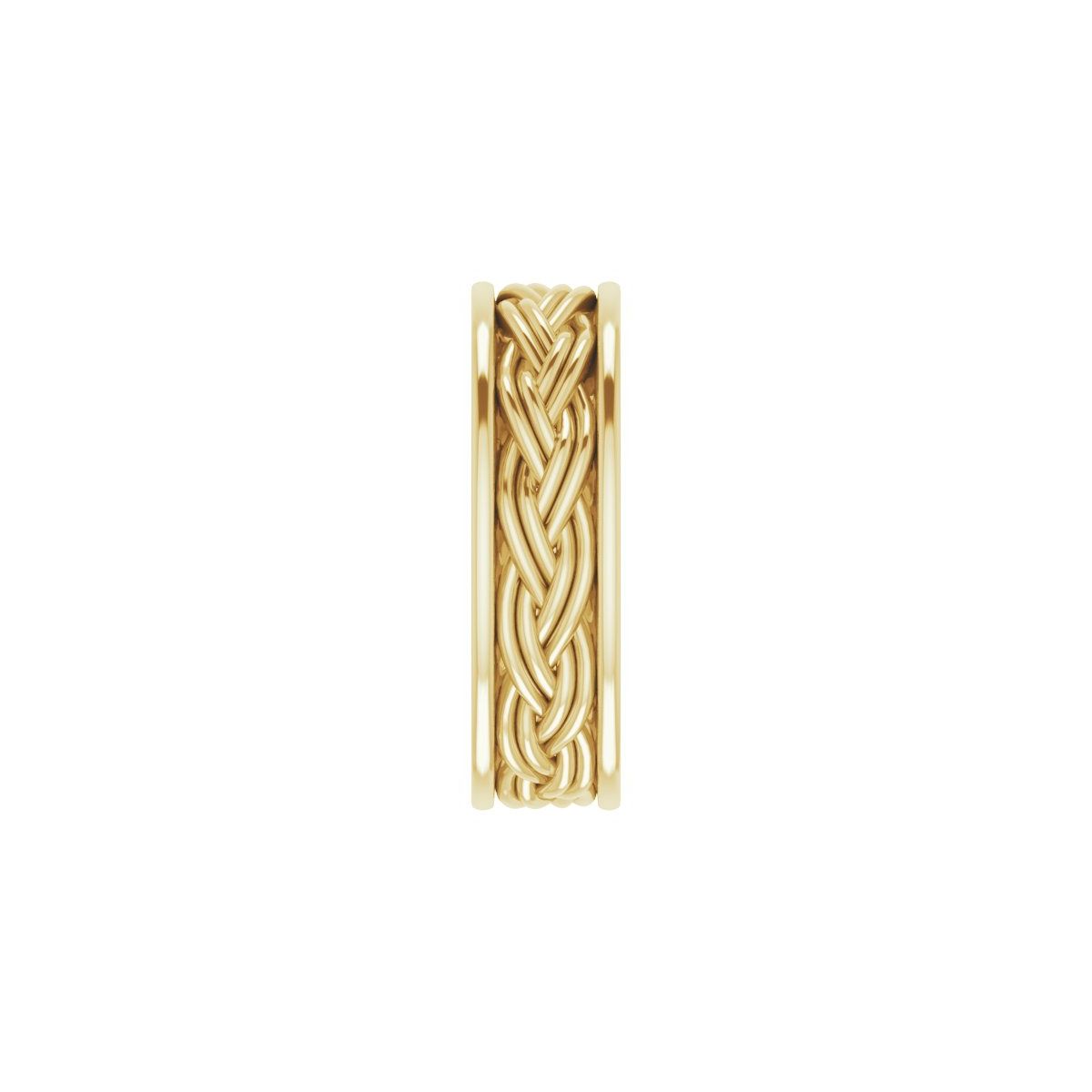 Woven-Design Comfort-Fit Flat Band