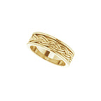 Woven-Design Comfort-Fit Flat Band