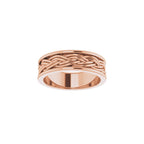 Woven-Design Comfort-Fit Flat Band