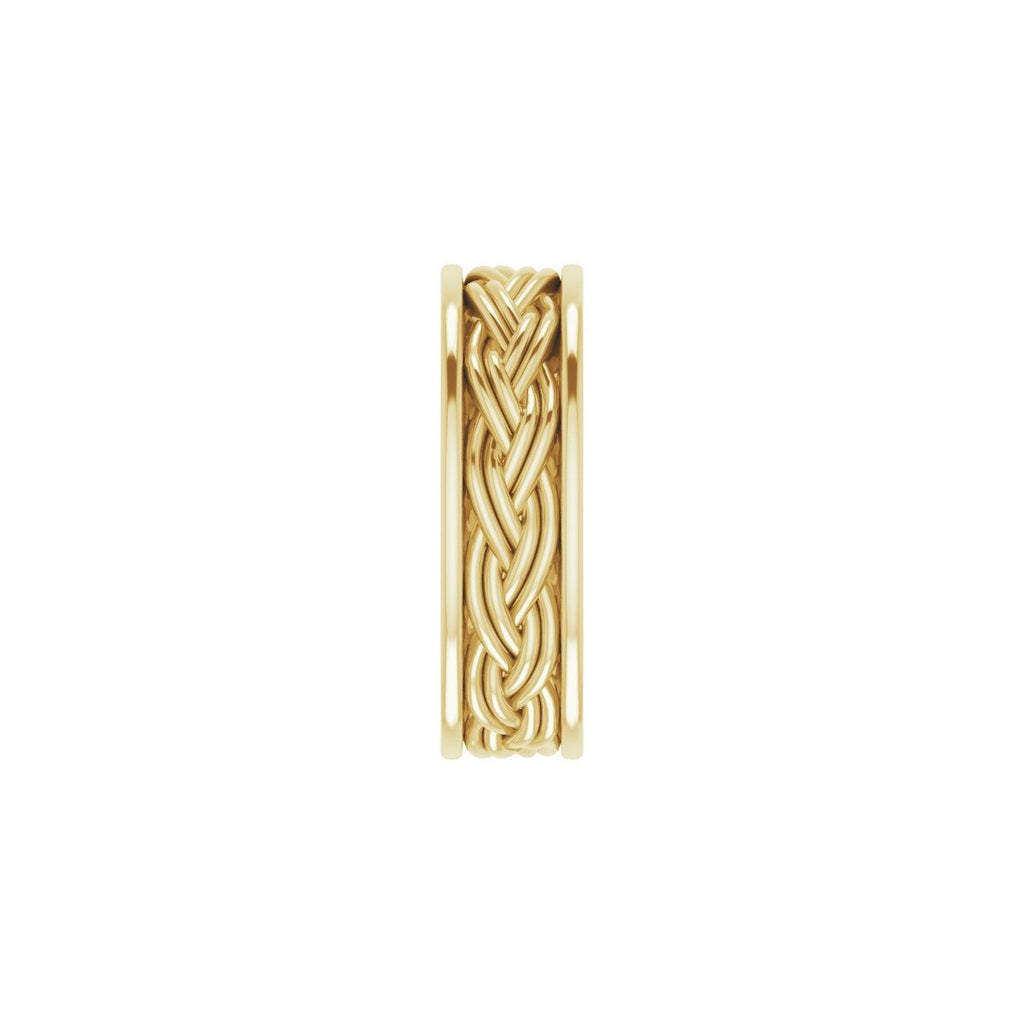 Woven-Design Comfort-Fit Flat Band
