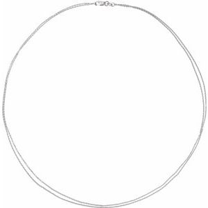 1 mm Diamond-Cut Double-Strand Cable Chain
