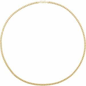 3.4 mm Hollow Diamond-Cut Franco Chain