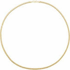 3.4 mm Hollow Diamond-Cut Franco Chain