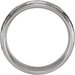 Milgrain Edge Geometric Faceted Comfort-Fit Half Round Band with Satin Finish