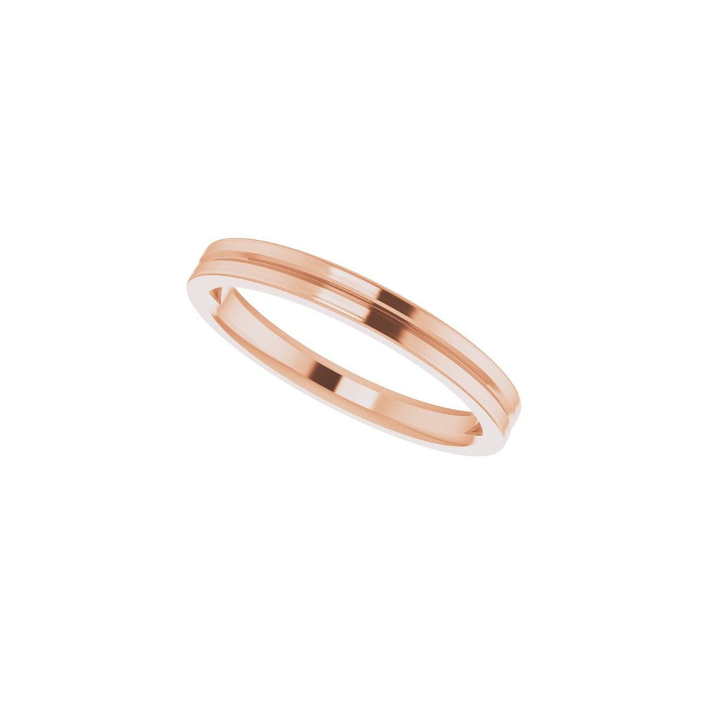 Grooved Comfort-Fit Flat Band