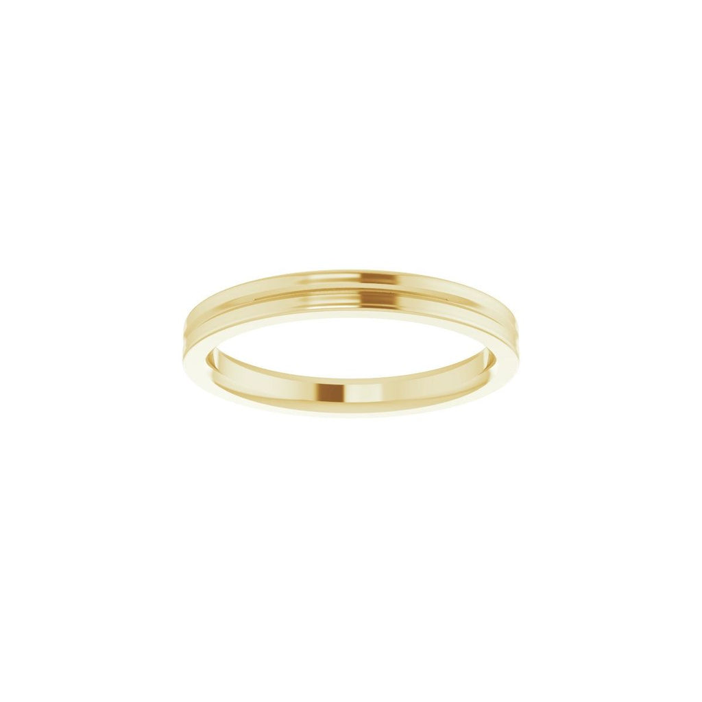 Grooved Comfort-Fit Flat Band
