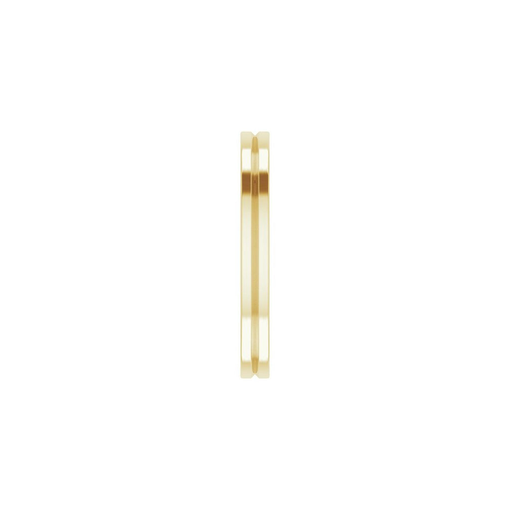 Grooved Comfort-Fit Flat Band