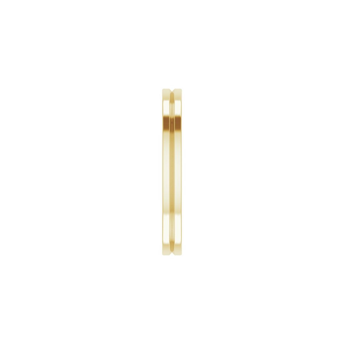 Grooved Comfort-Fit Flat Band