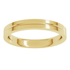 Grooved Comfort-Fit Flat Band
