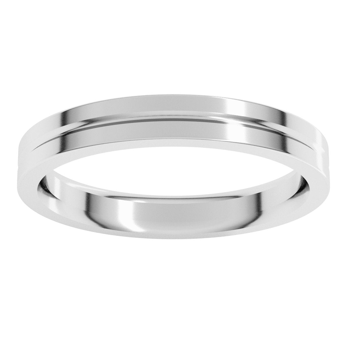 Grooved Comfort-Fit Flat Band