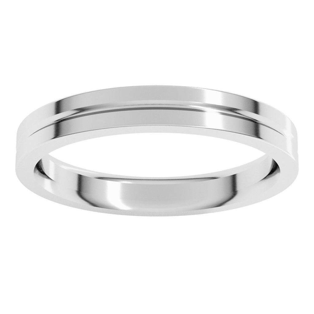 Grooved Comfort-Fit Flat Band