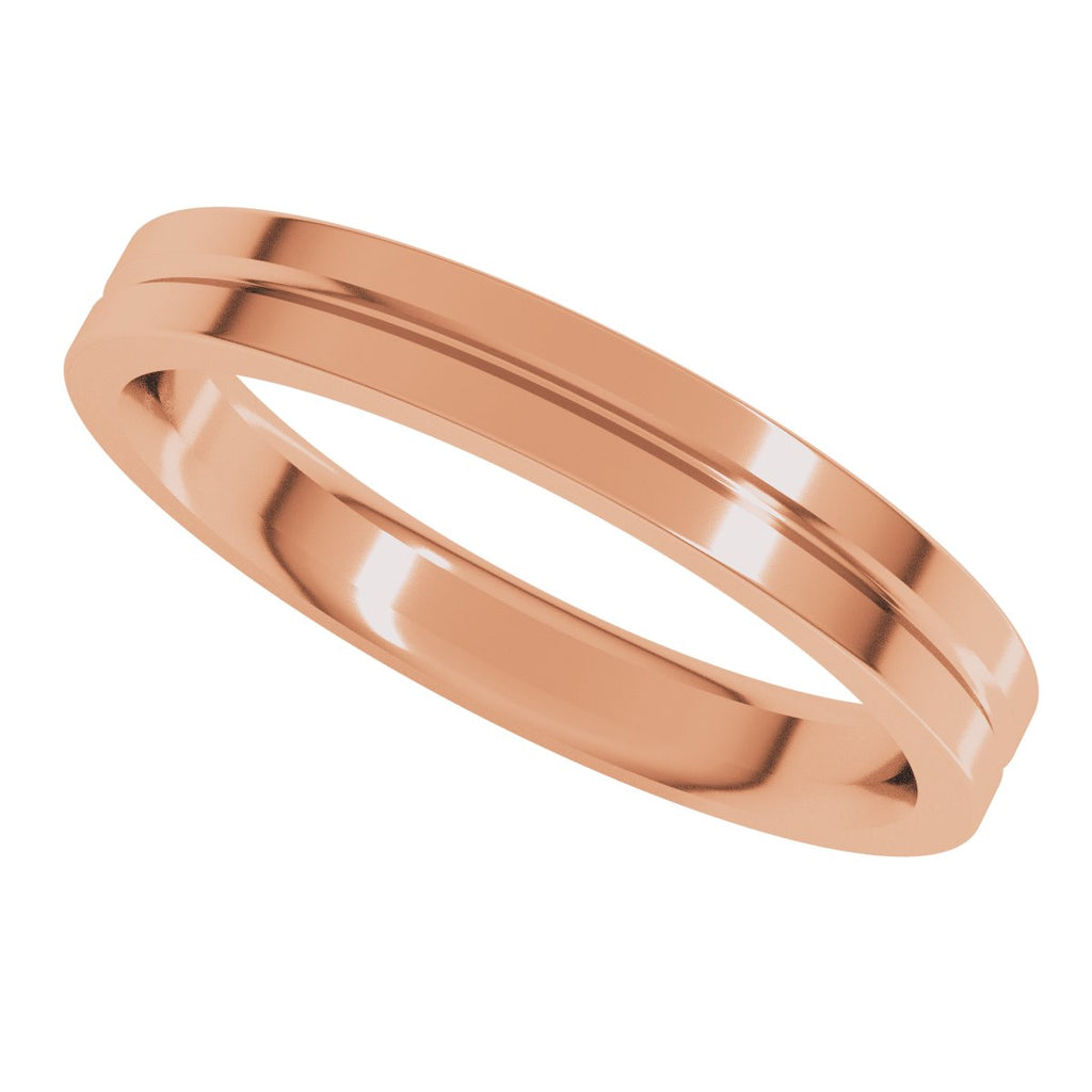 Grooved Comfort-Fit Flat Band