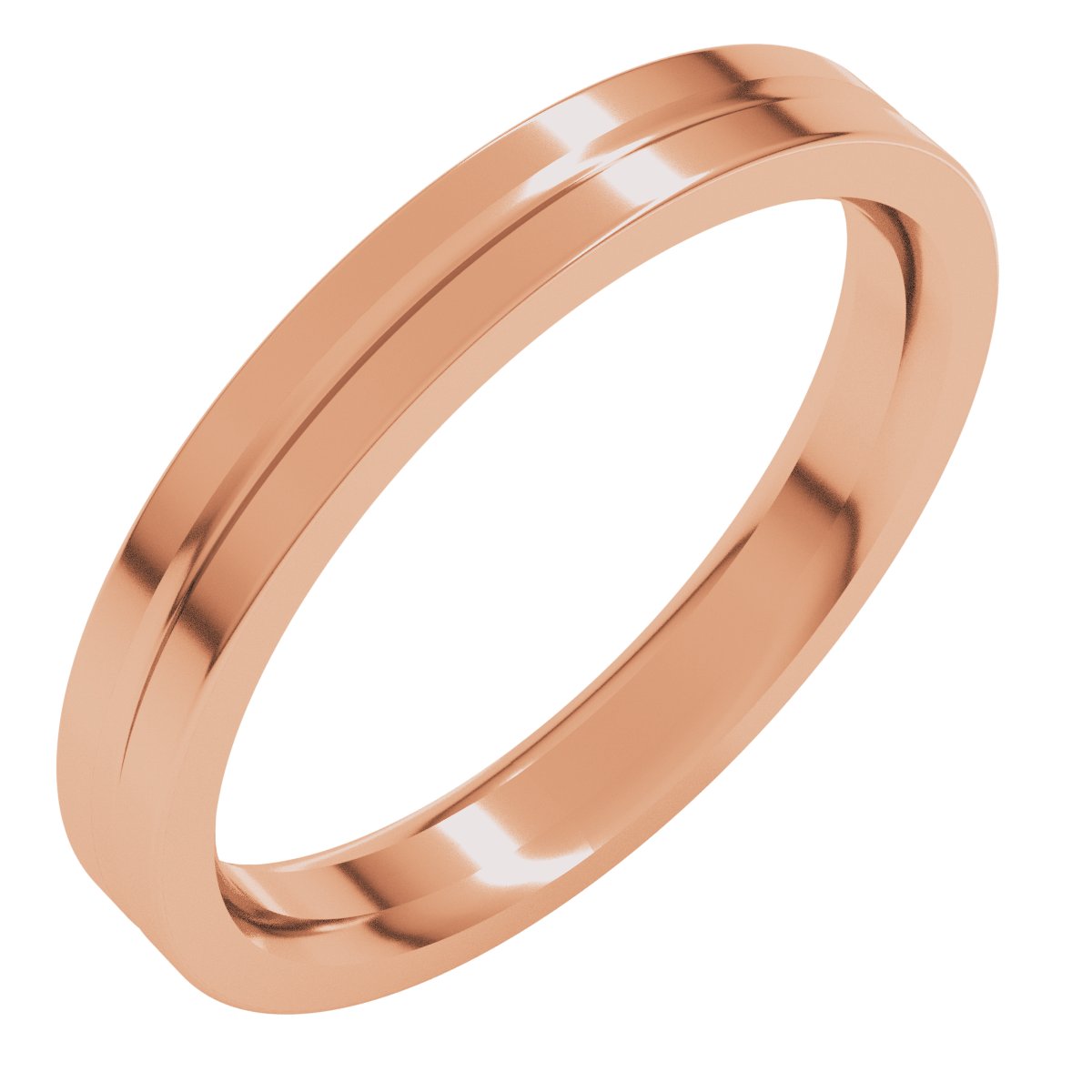 Grooved Comfort-Fit Flat Band