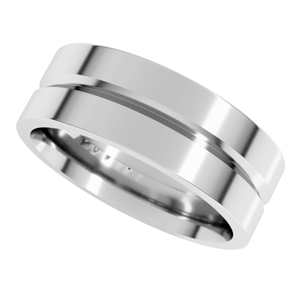 Grooved Comfort-Fit Flat Band