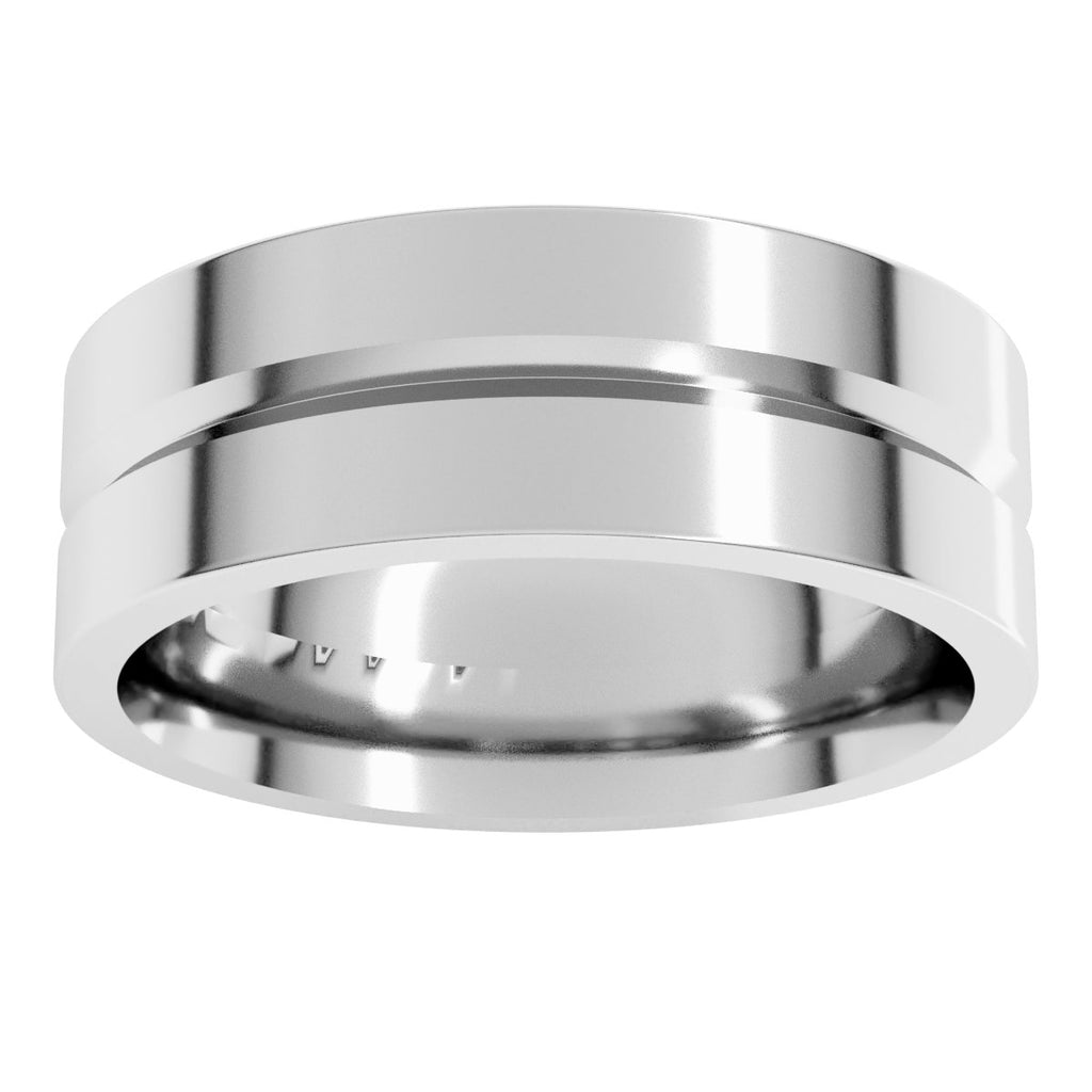 Grooved Comfort-Fit Flat Band