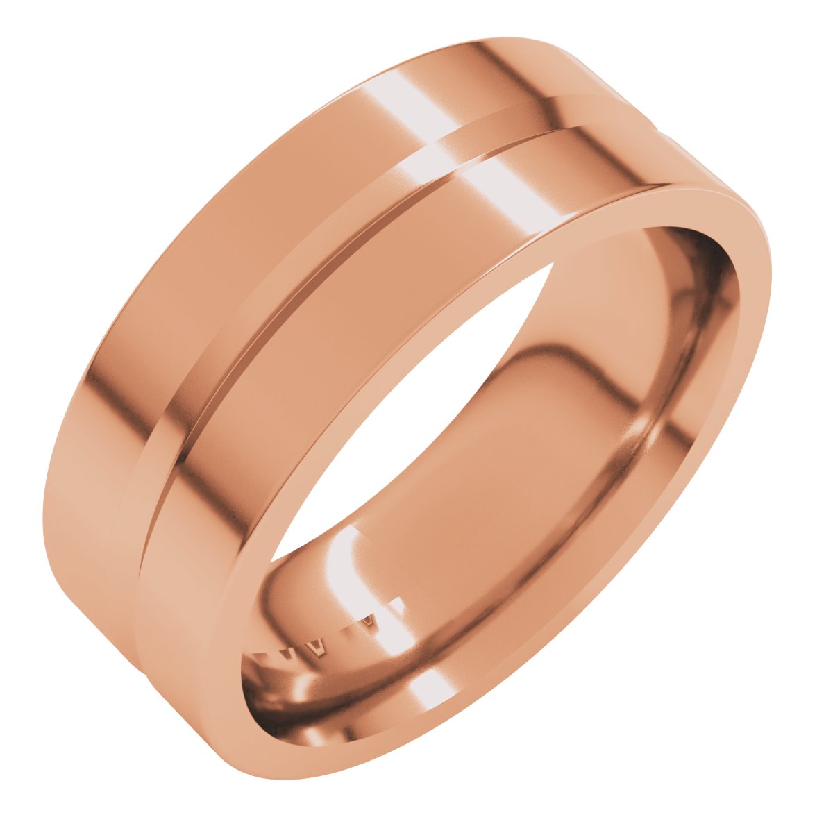 Grooved Comfort-Fit Flat Band