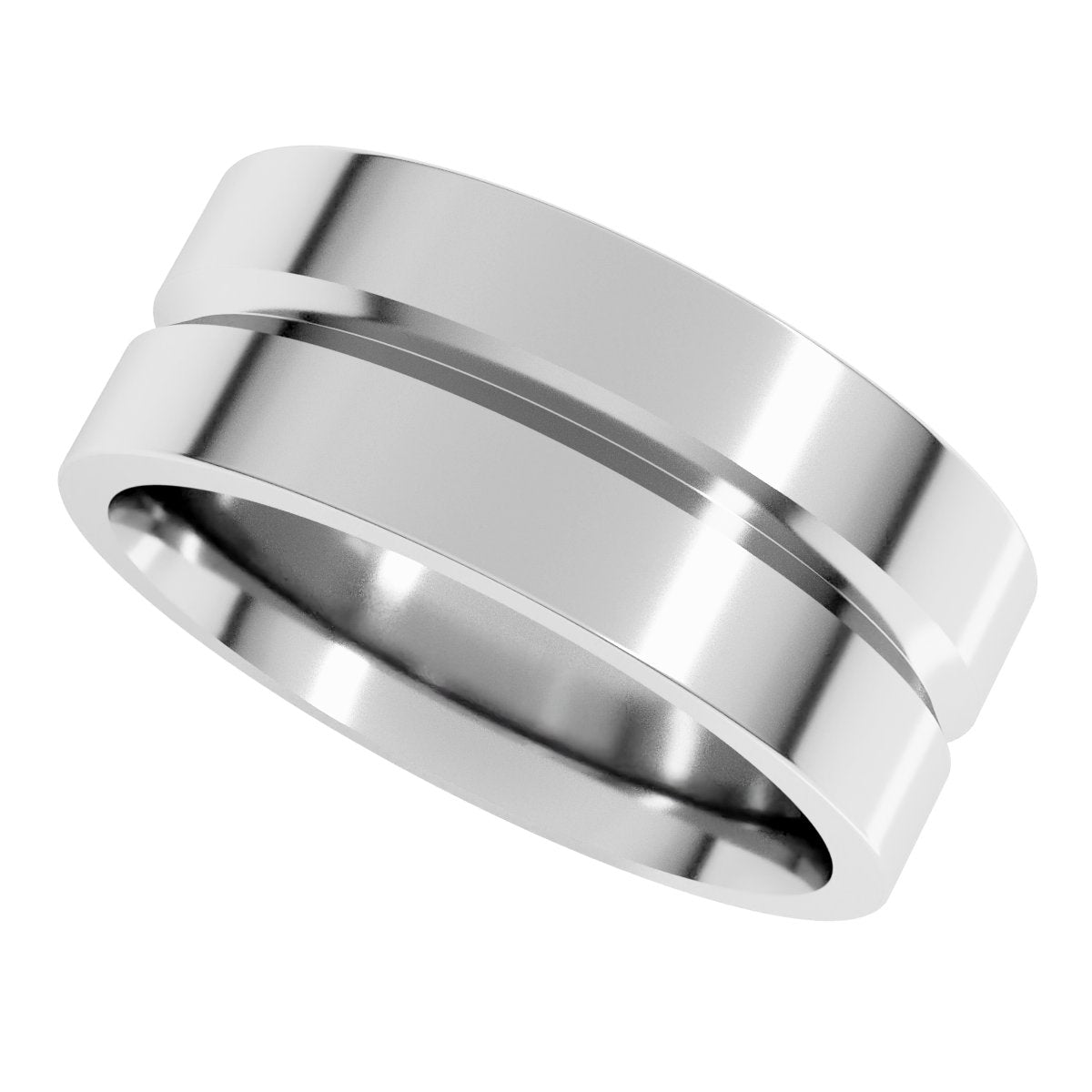 Grooved Comfort-Fit Flat Band