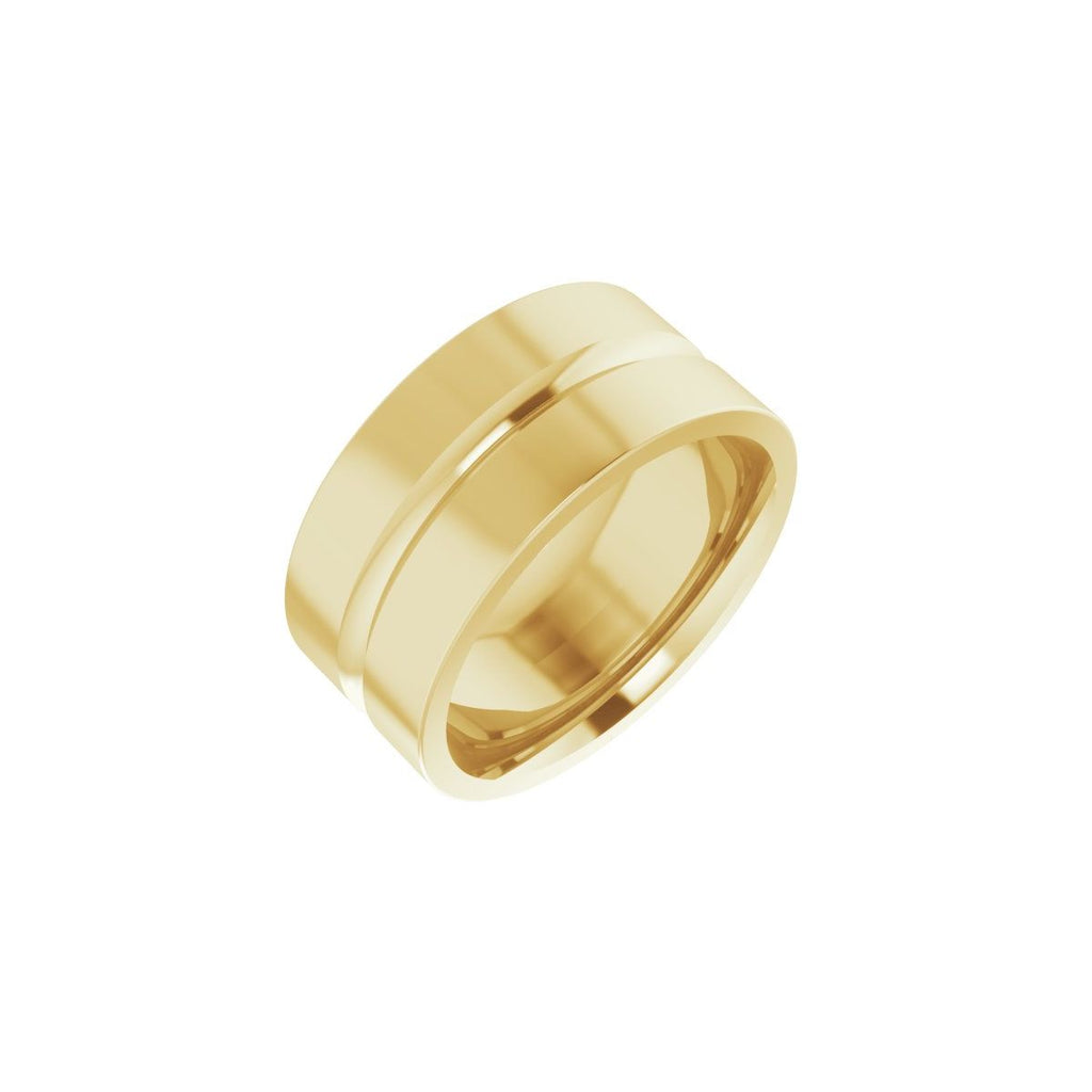 Grooved Comfort-Fit Flat Band