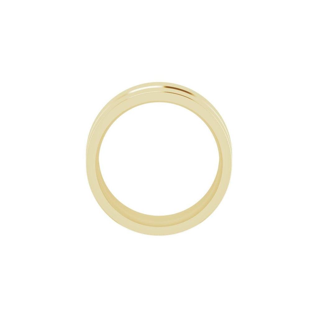 Grooved Comfort-Fit Flat Band