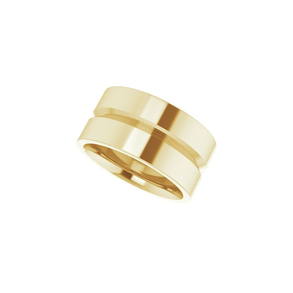 Grooved Comfort-Fit Flat Band