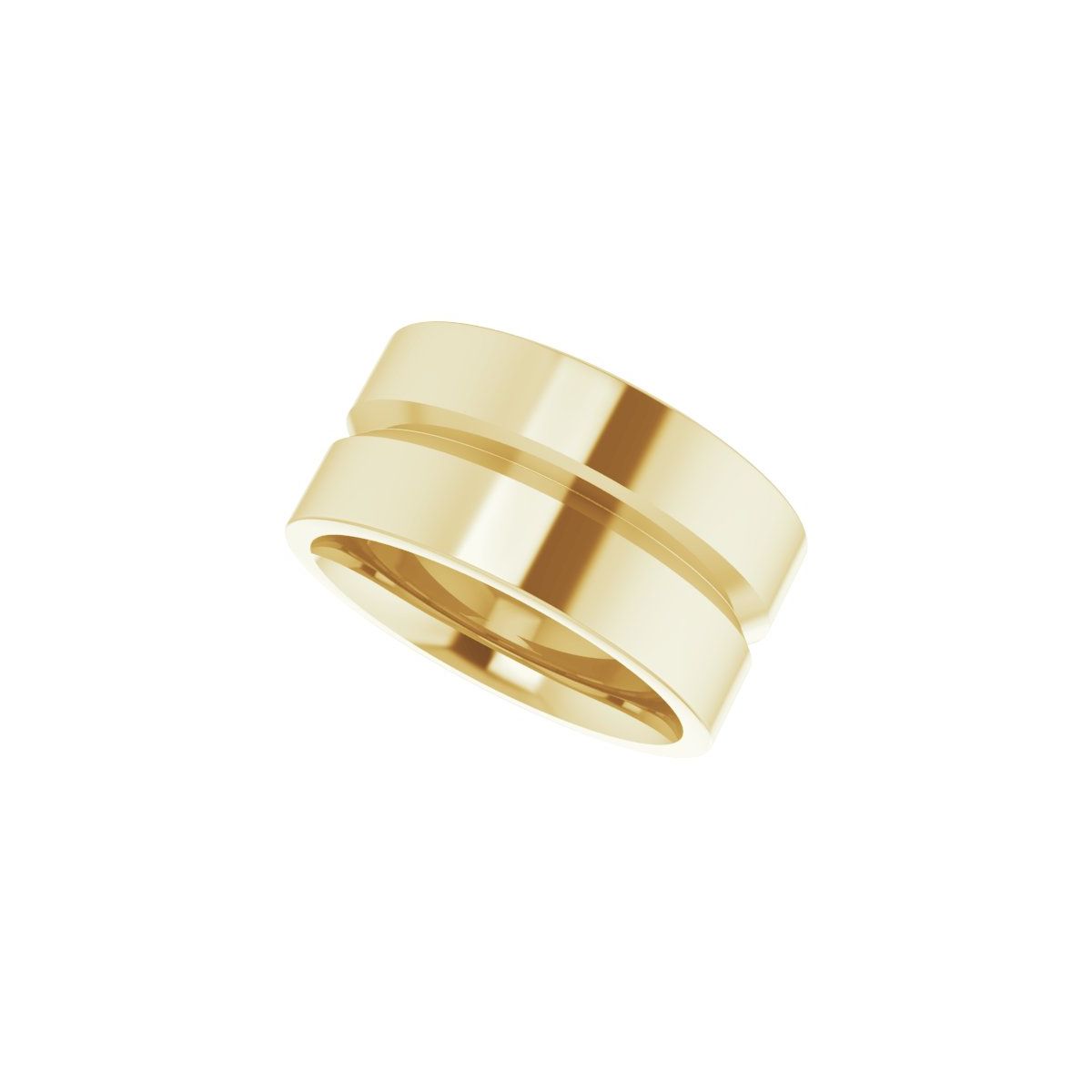 Grooved Comfort-Fit Flat Band