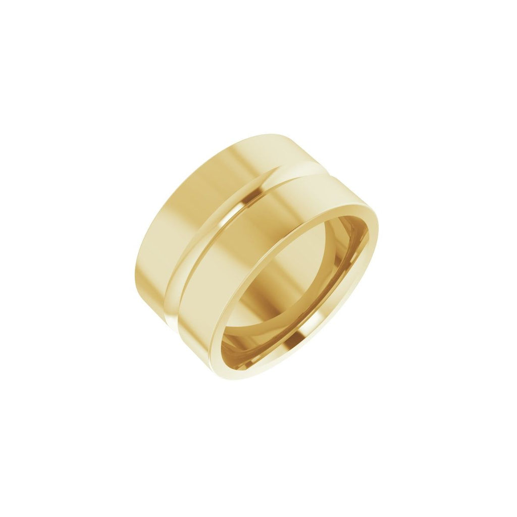 Grooved Comfort-Fit Flat Band