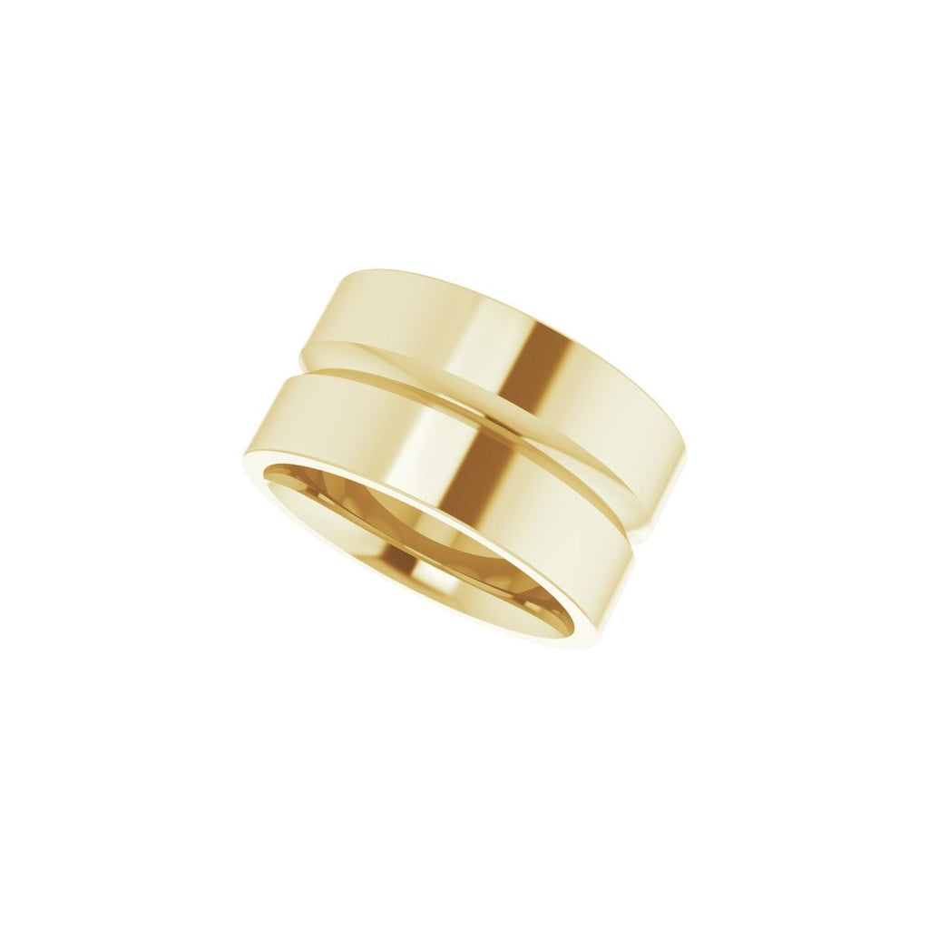 Grooved Comfort-Fit Flat Band