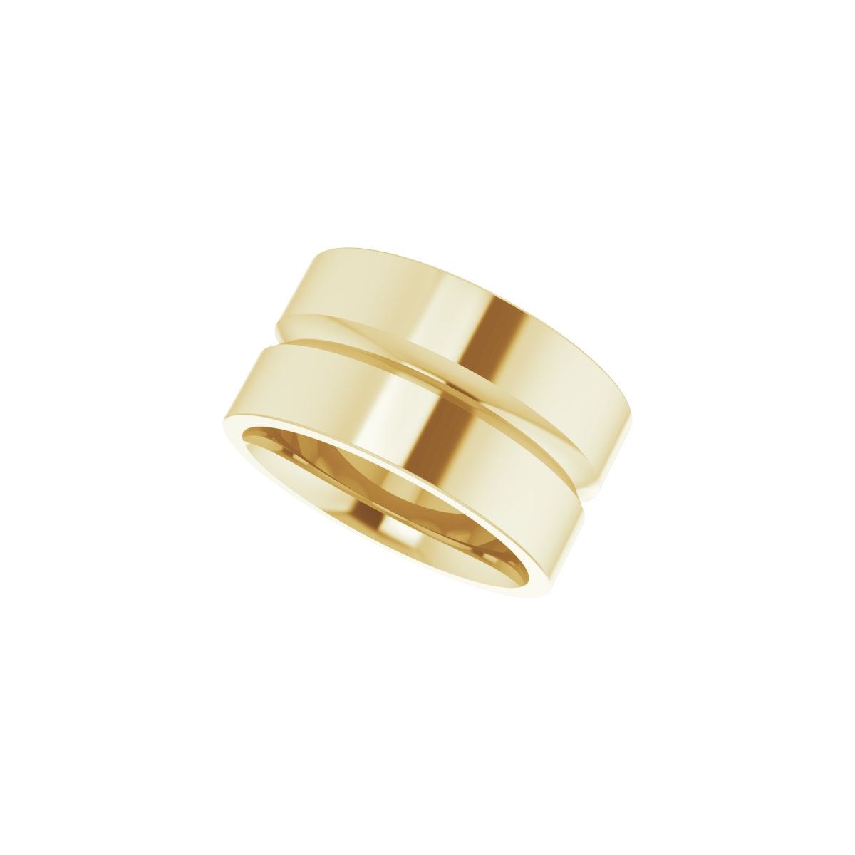 Grooved Comfort-Fit Flat Band