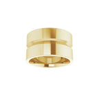 Grooved Comfort-Fit Flat Band