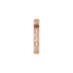 Floral Flat Band with Bead Blast Finish