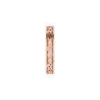 Floral Flat Band with Bead Blast Finish