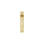 Floral Flat Band with Bead Blast Finish