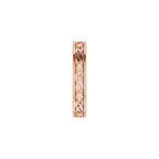 Floral Flat Band with Bead Blast Finish