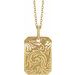 Floral Dog Tag Necklace or Pendant