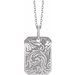 Floral Dog Tag Necklace or Pendant