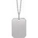 Floral Dog Tag Necklace or Pendant