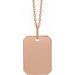 Floral Dog Tag Necklace or Pendant