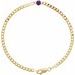 Bezel-Set Solitaire Curb Link Bracelet