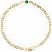 Bezel-Set Solitaire Curb Link Bracelet