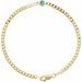 Bezel-Set Solitaire Curb Link Bracelet