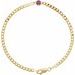 Bezel-Set Solitaire Curb Link Bracelet