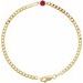 Bezel-Set Solitaire Curb Link Bracelet