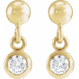 Micro-Bezel Dangle Earrings