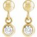 Micro-Bezel Dangle Earrings